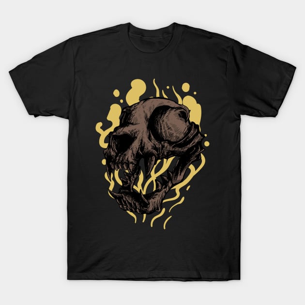 THe Cat Skull T-Shirt by badsyxn